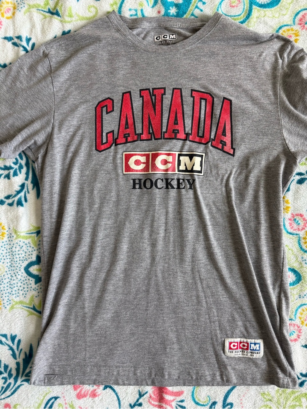 CCM Gray T-Shirt with Red CANADA Graphic